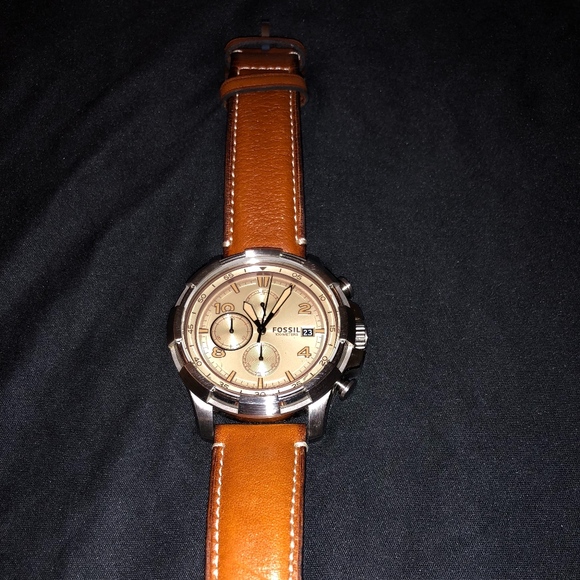 Fossil Other - Fossil FS5130 Dean Beige Dial Watch